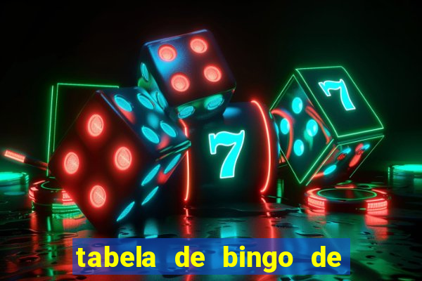 tabela de bingo de 1 a 100